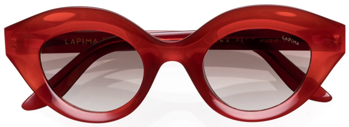 Alexander Daas - Lapima Nina Petit Sunglasses - Red Gradient &amp; Brown Gradient - Front View