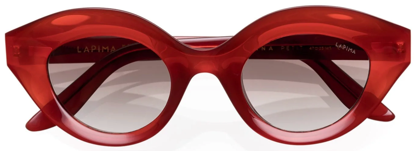 Alexander Daas - Lapima Nina Petit Sunglasses - Red Gradient & Brown Gradient - Front View