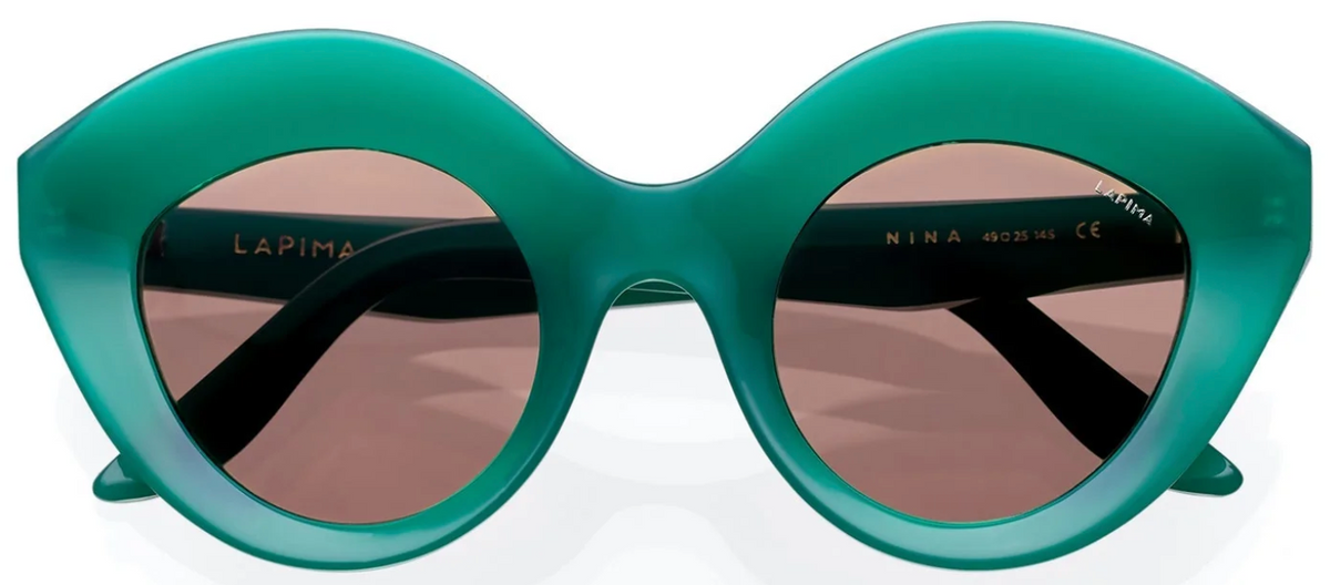 Alexander Daas - Lapima Nina Sunglasses - Green Solid &amp; Solid Brown - Front View