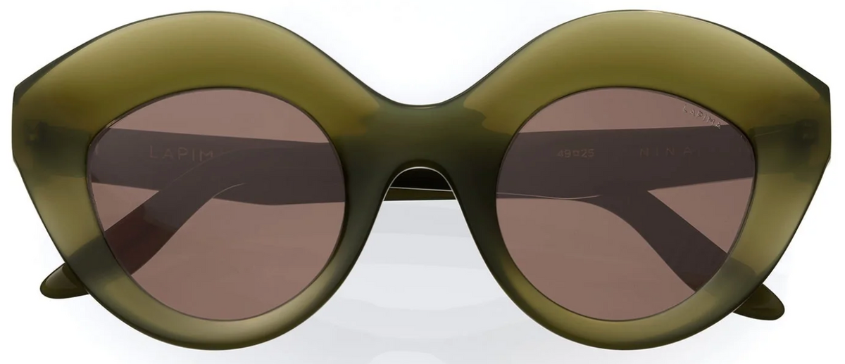 Alexander Daas - Lapima Nina Sunglasses - Oliva Solid &amp; Solid Brown - Front View