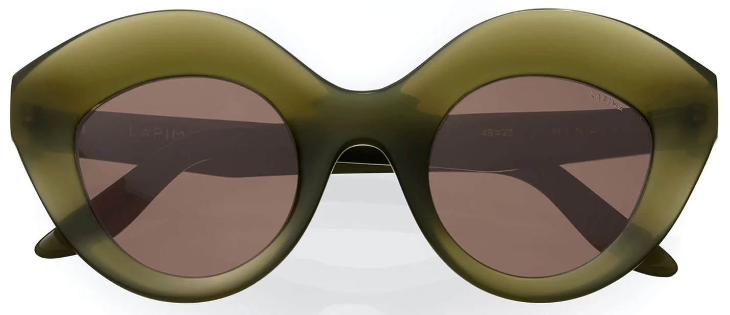 Alexander Daas - Lapima Nina Sunglasses - Oliva Solid & Solid Brown - Front View