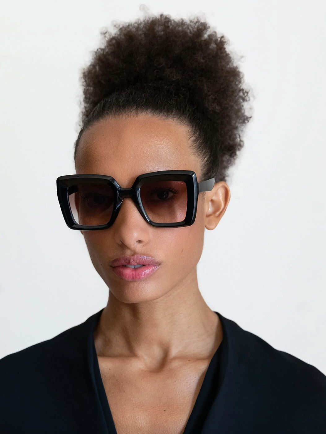 Alexander Daas - Lapima Teresa Sunglasses - Black Gradient & Brown Gradient - On Model