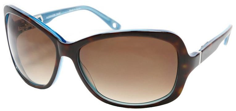Alexander Daas - Majesty Polarized Sunglasses - Dark Tortoise, Blue &amp; Brown - Side View