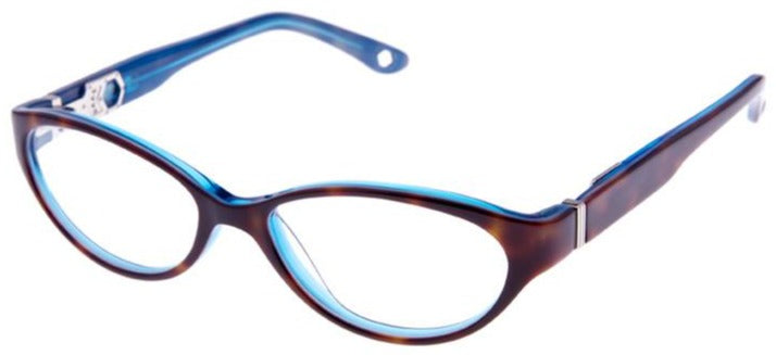 Alexander Daas - Marina Eyeglasses - Dark Tortoise & Blue - Side View