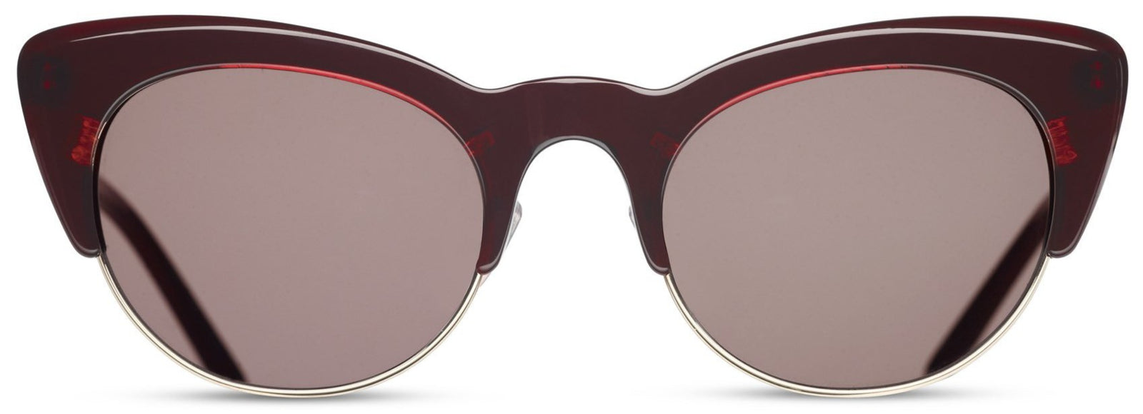Alexander Daas - Matsuda M2018 Sunglasses - Bordeaux & Brown - Front View