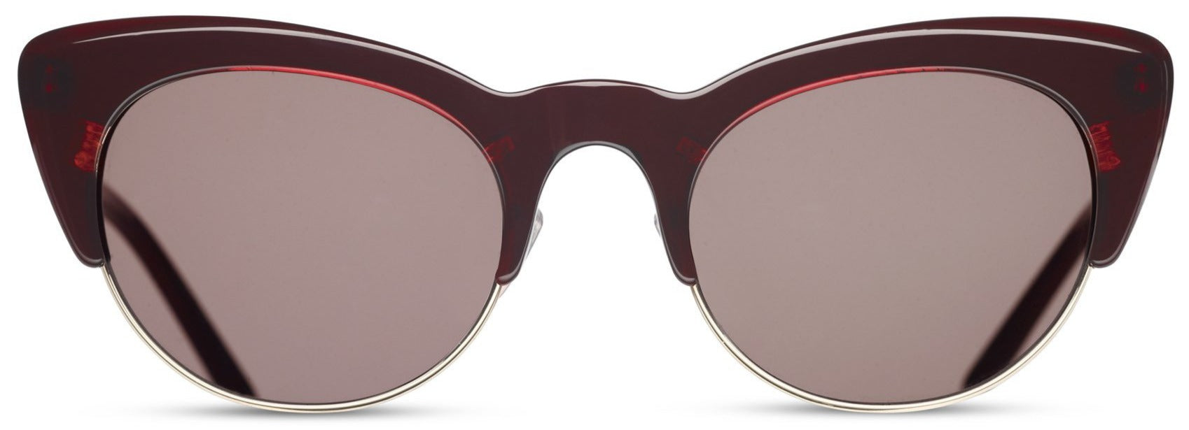 Alexander Daas - Matsuda M2018 Sunglasses - Bordeaux & Brown - Front View