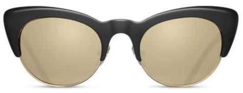 Alexander Daas - Matsuda M2018 Sunglasses - Matte Black & Gold Mirror - Front View