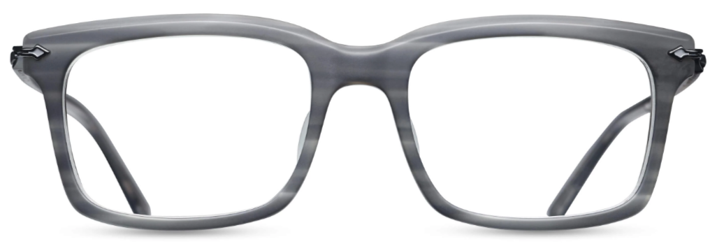Alexander Daas - Matsuda M2037 Eyeglasses - Matte Grey Stone &amp; Matte Black - Front View