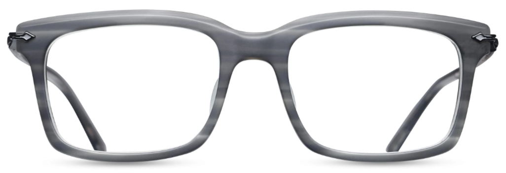 Alexander Daas - Matsuda M2037 Eyeglasses - Matte Grey Stone & Matte Black - Front View