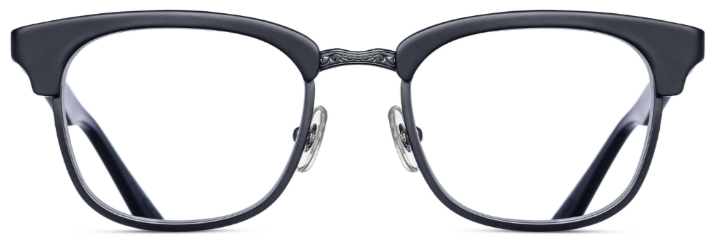 Alexander Daas - Matsuda M2040 Eyeglasses - Matte Black & Black - Front View