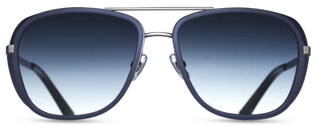 Alexander Daas - Matsuda M3023 Sunglasses - Antique Silver &amp; Cobalt Blue - Front View