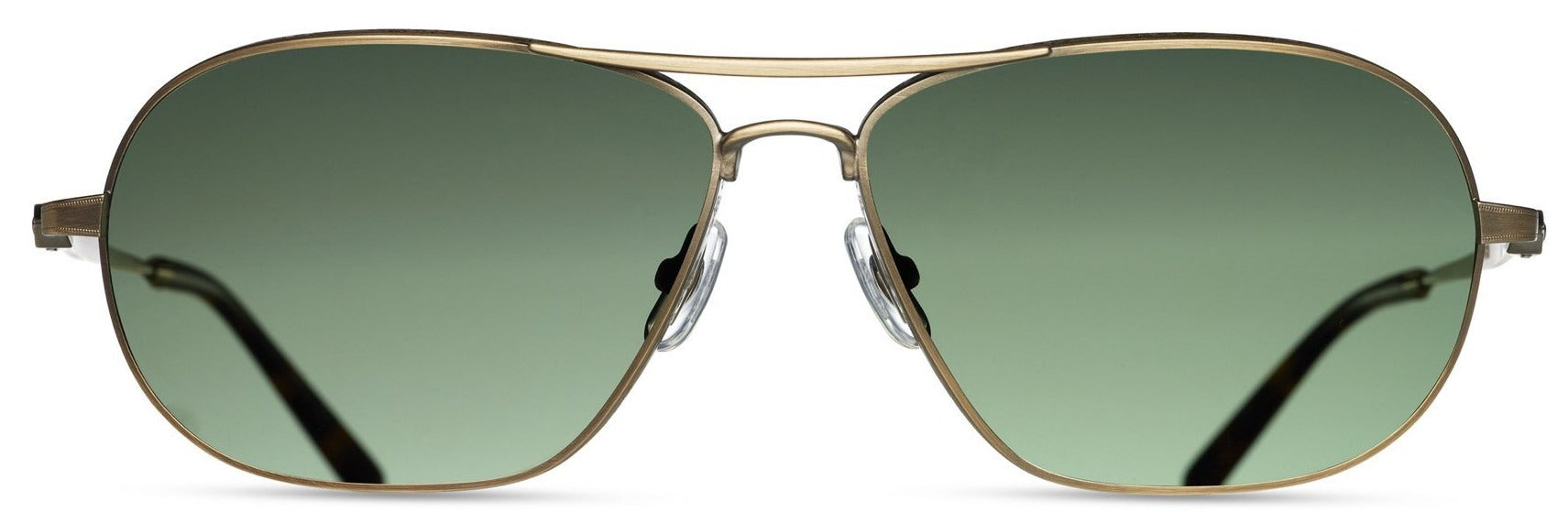 Alexander Daas - Matsuda M3028 Polarized Sunglasses - Antique Gold & Sage Green - Front View