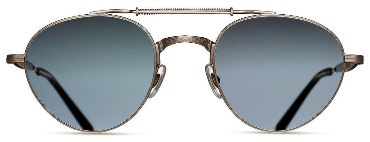 Alexander Daas - Matsuda M3035 Sunglasses - Antique Silver &amp; Blue Grey - Front View