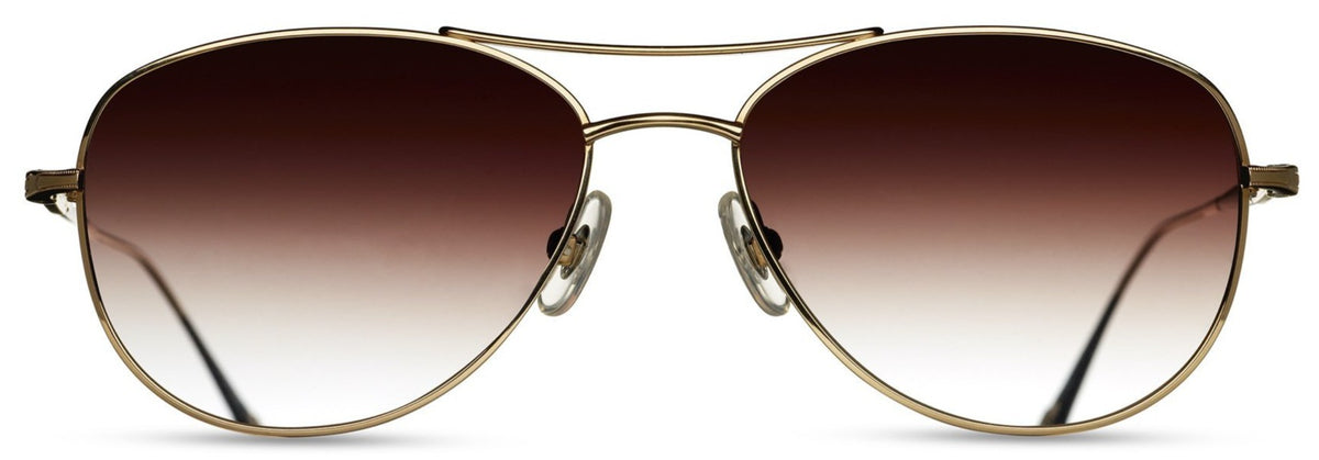 Alexander Daas - Matsuda M3041 Sunglasses - Pale Gold &amp; Brown - Front View