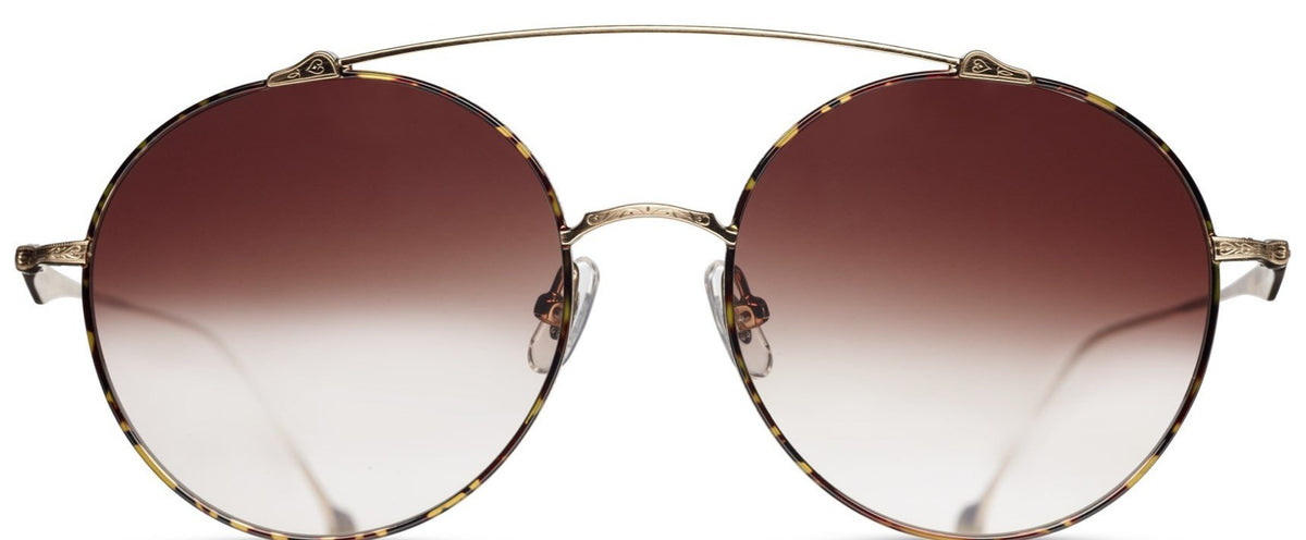 Alexander Daas - Matsuda M3044 Sunglasses - Brushed Gold &amp; Tortoise - Front View