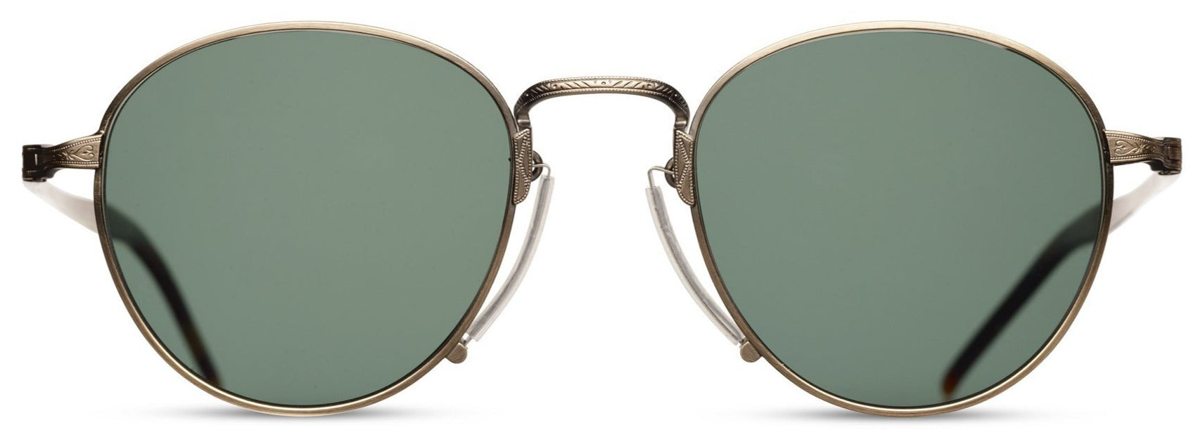 Alexander Daas - Matsuda M3045 Sunglasses - Antique Gold & Sage Green - Front View