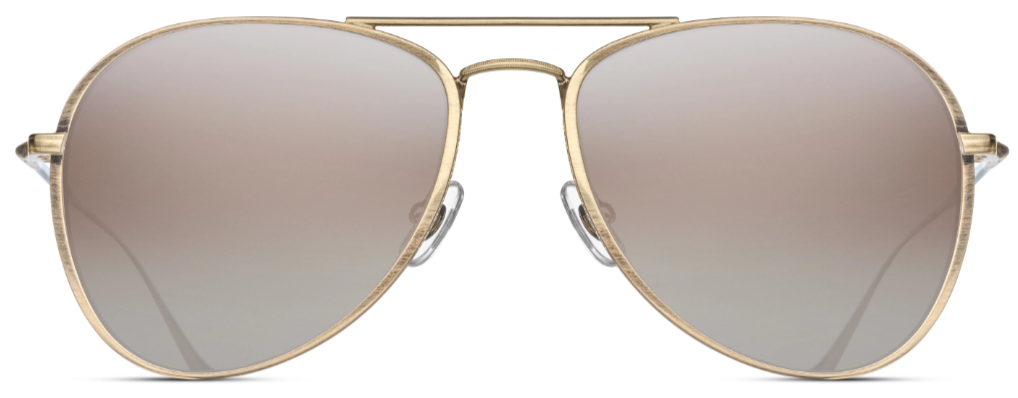 Alexander Daas - Matsuda M3071 Sunglasses - Brushed Gold &amp; Brown Gradient - Front View