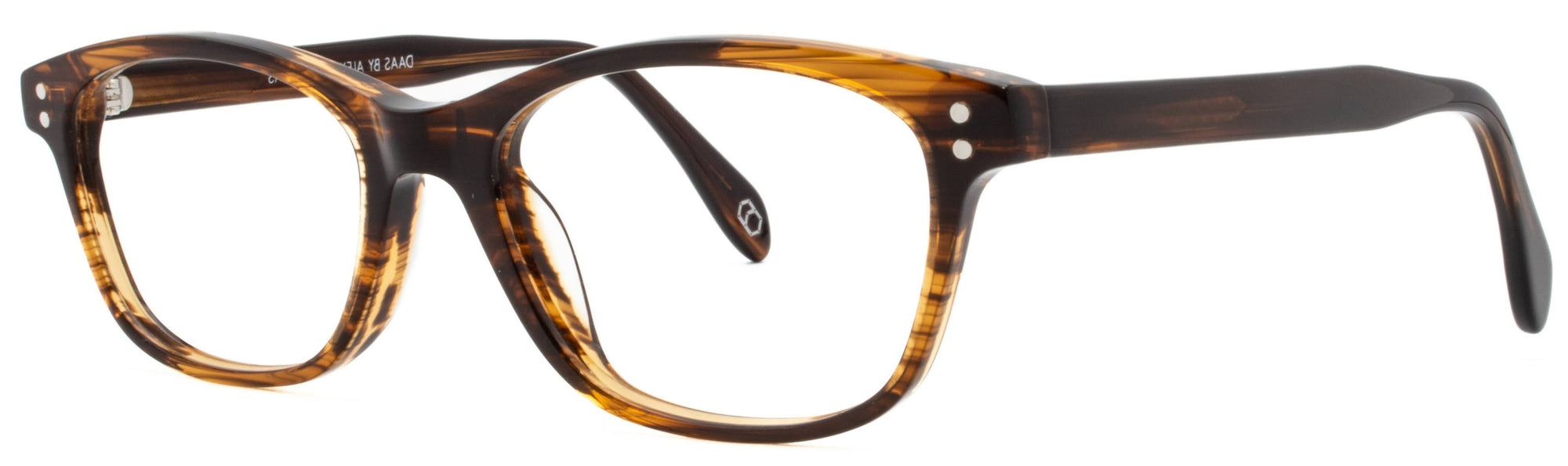 Alexander Daas - Mia Eyeglasses - Tortoise Striate - Front View