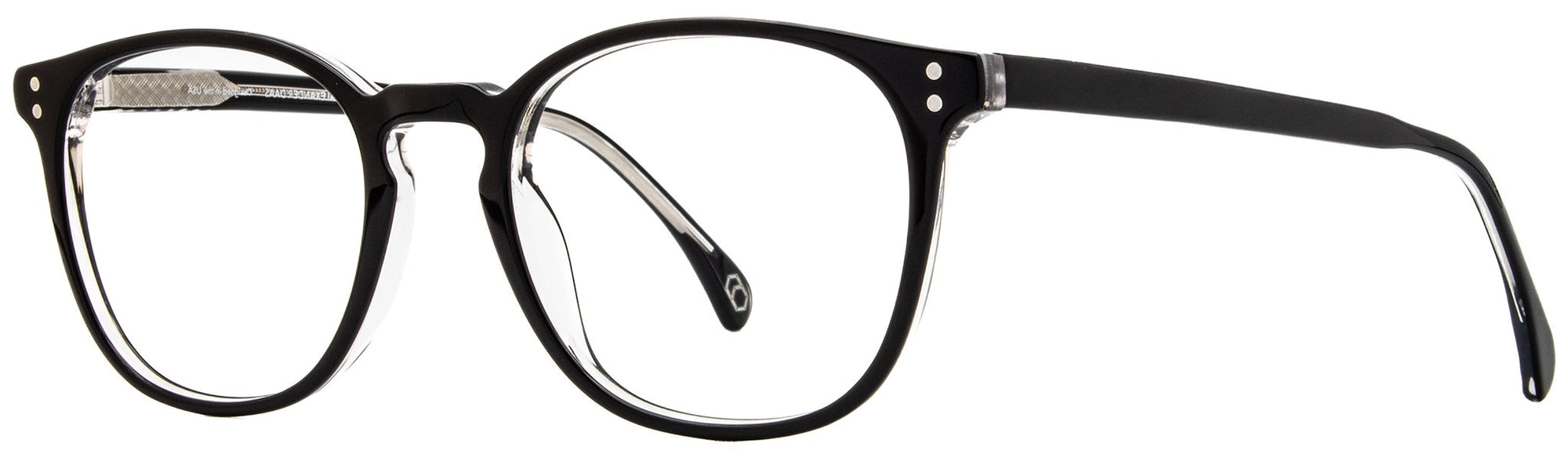 Alexander Daas - Milan Eyeglasses - Black Crystal - Side View