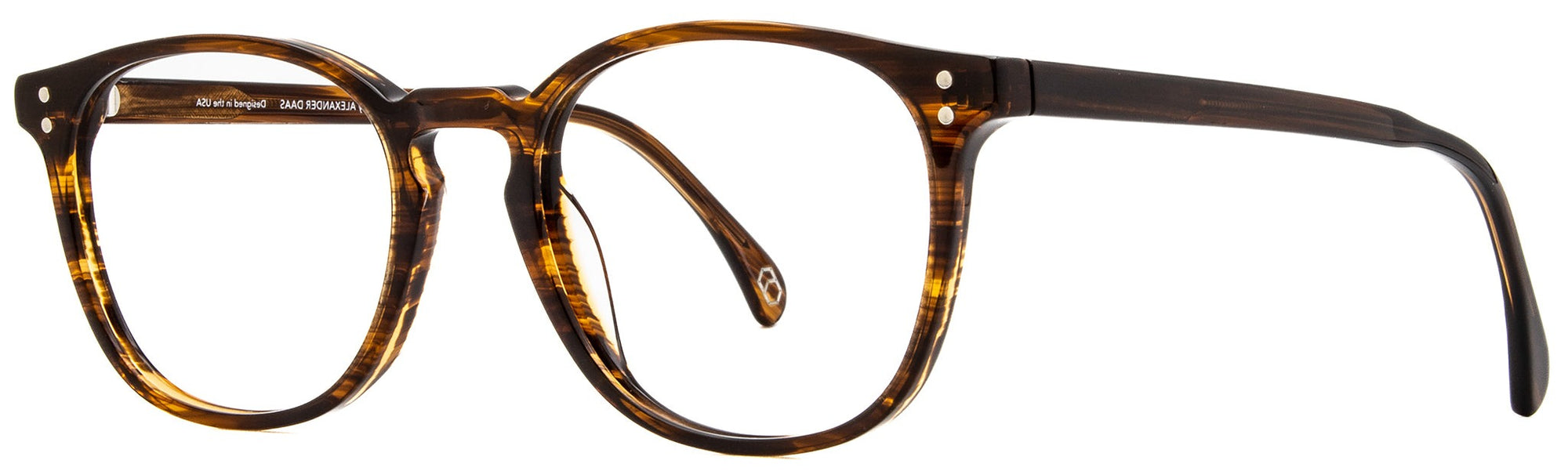 Alexander Daas - Milan Eyeglasses - Striated Tortoise - Side View
