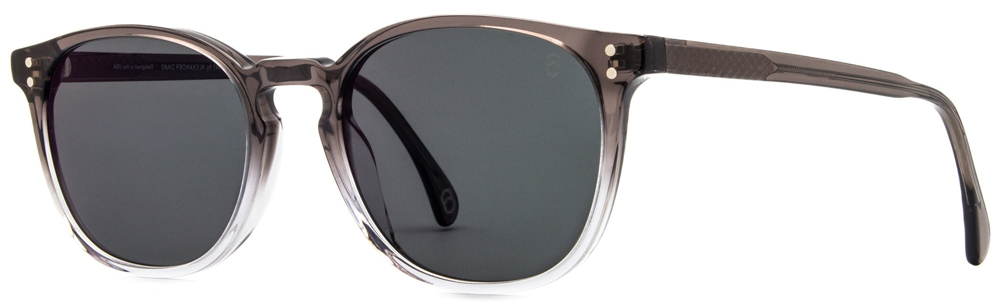 Alexander Daas Milan 51 Gray Gradient sunglasses | Gray Polarized Anti-Reflective Coated Lenses