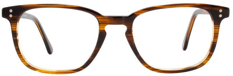 Alexander Daas - Mischa Eyeglasses - Tortoise Striate - Front View