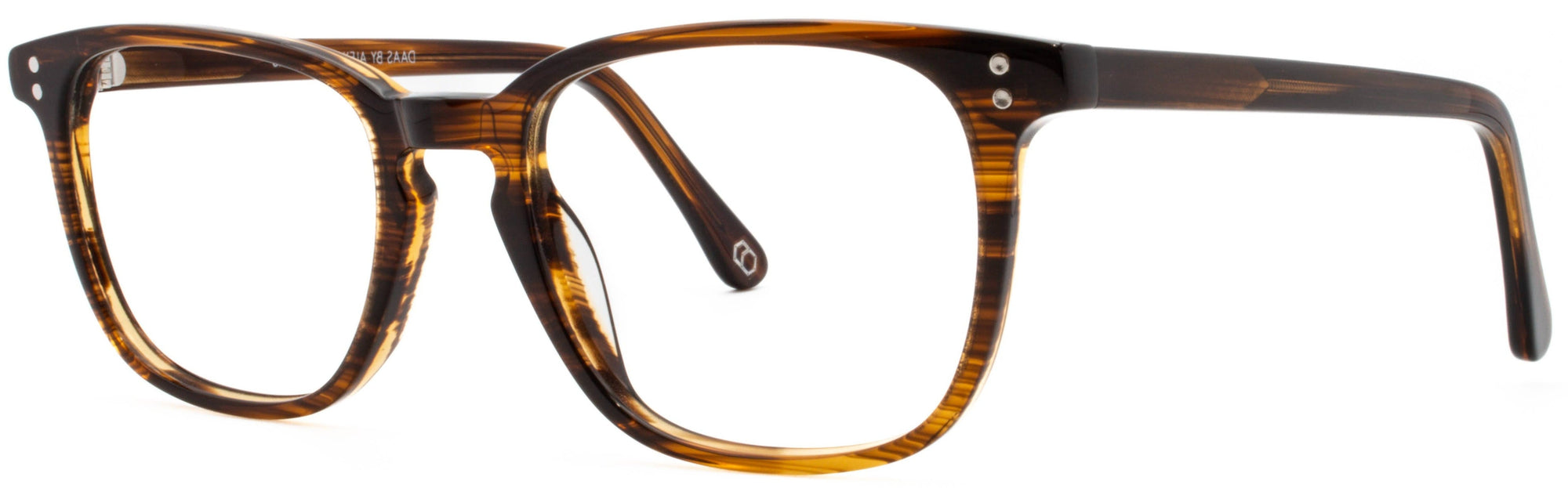 Alexander Daas - Mischa Eyeglasses - Tortoise Striate - Side View