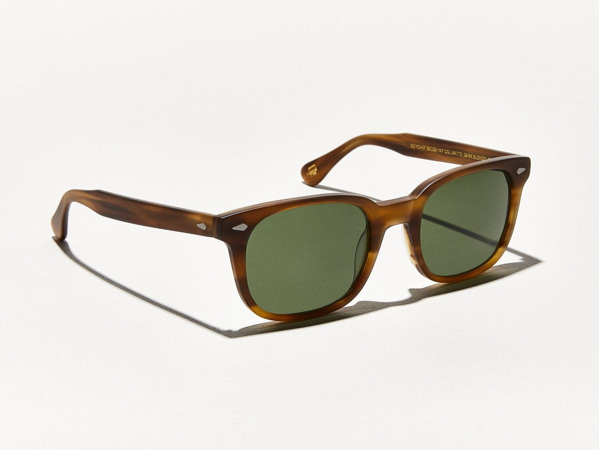 Alexander Daas - Moscot Boychik Sunglasses - Matte Dark Blonde - Side View