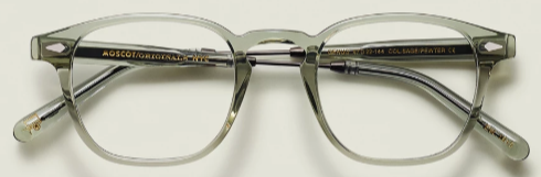 Alexander Daas - Moscot Genug Lemtsoh Eyeglasses - Sage &amp; Pewter - Front View