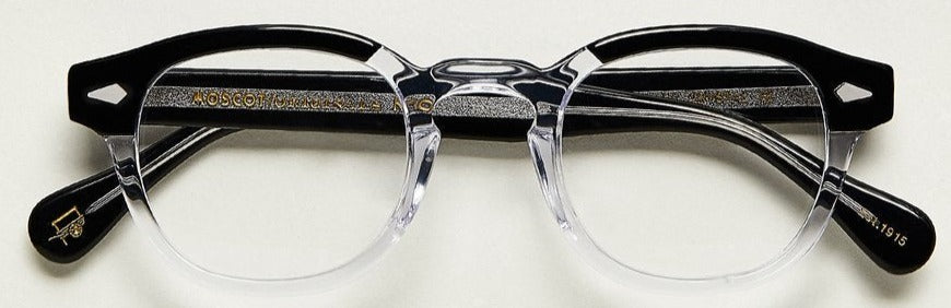 Alexander Daas - Moscot Lemtosh Eyeglasses - Black & Crystal - Front View