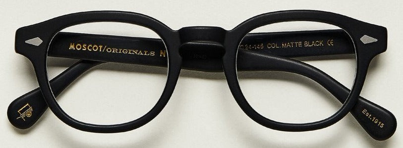 Alexander Daas - Moscot Lemtosh Eyeglasses - Matte Black - Front View