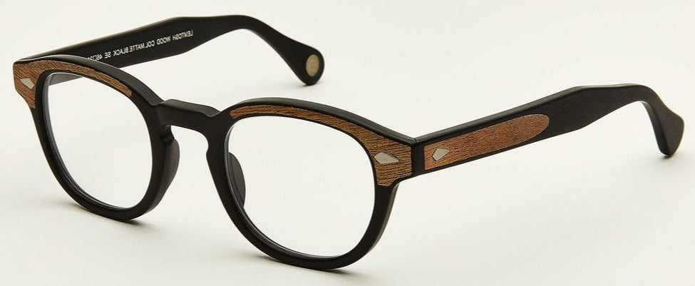 Alexander Daas - Moscot Lemtosh Eyeglasses - Matte Black Wood - Side View