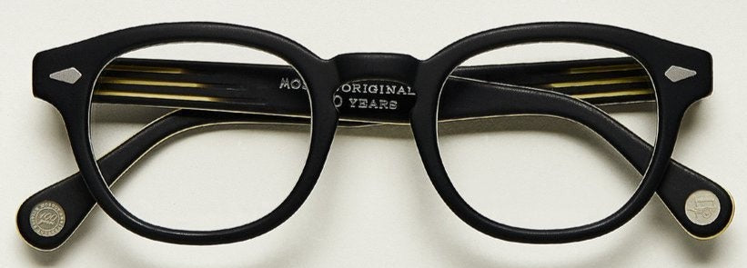 Alexander Daas - Moscot Lemtosh Eyeglasses - Matte Black & Yellow - Front View