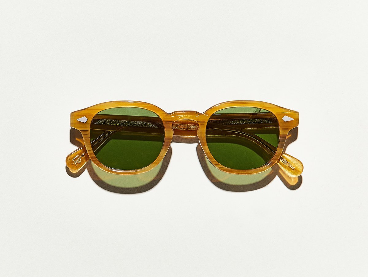 Alexander Daas - Moscot Lemtosh Sunglasses - Blonde & Calibar Green - Front View
