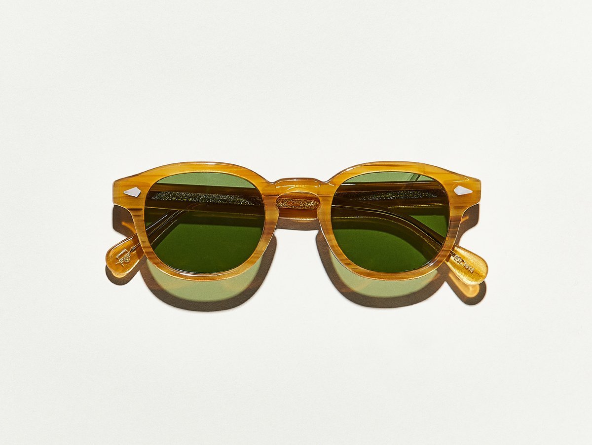 Alexander Daas - Moscot Lemtosh Sunglasses - Blonde & Calibar Green - Front View