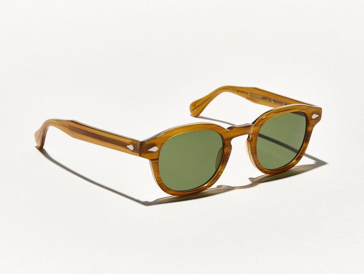 Alexander Daas - Moscot Lemtosh Sunglasses - Blonde &amp; Calibar Green - Side View
