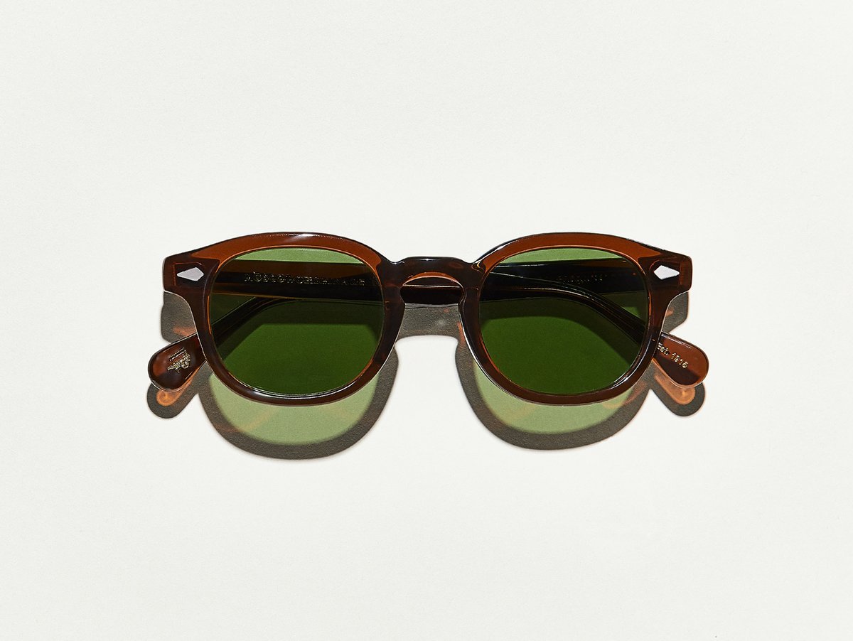 Alexander Daas - Moscot Lemtosh Sunglasses - Brown & Calibar Green - Front View