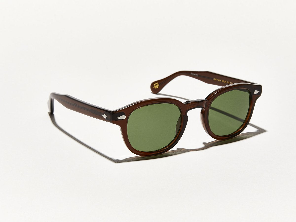 Alexander Daas - Moscot Lemtosh Sunglasses - Brown & Calibar Green - Side View