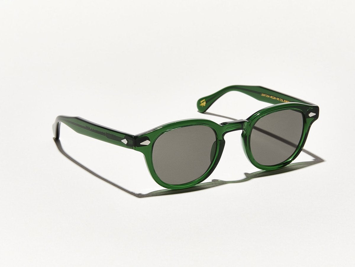 Alexander Daas - Moscot Lemtosh Sunglasses - Emerald & Grey - Side View