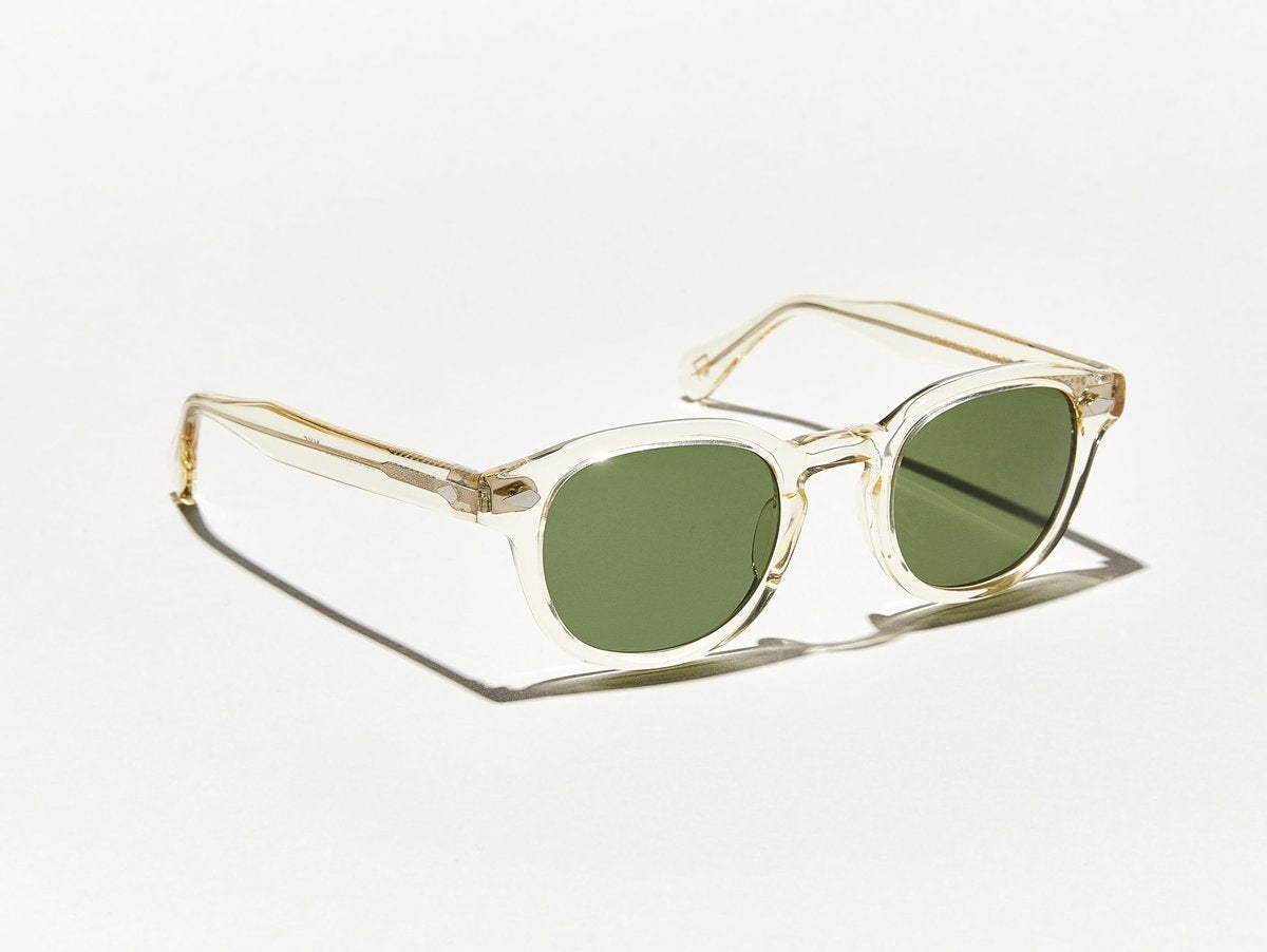 Alexander Daas - Moscot Lemtosh Sunglasses - Flesh &amp; Calibar Green - Side View
