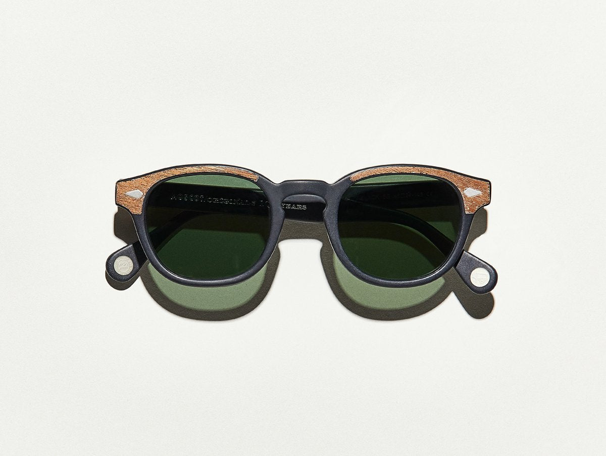 Alexander Daas - Moscot Lemtosh Sunglasses - Matte Black Wood - Front View