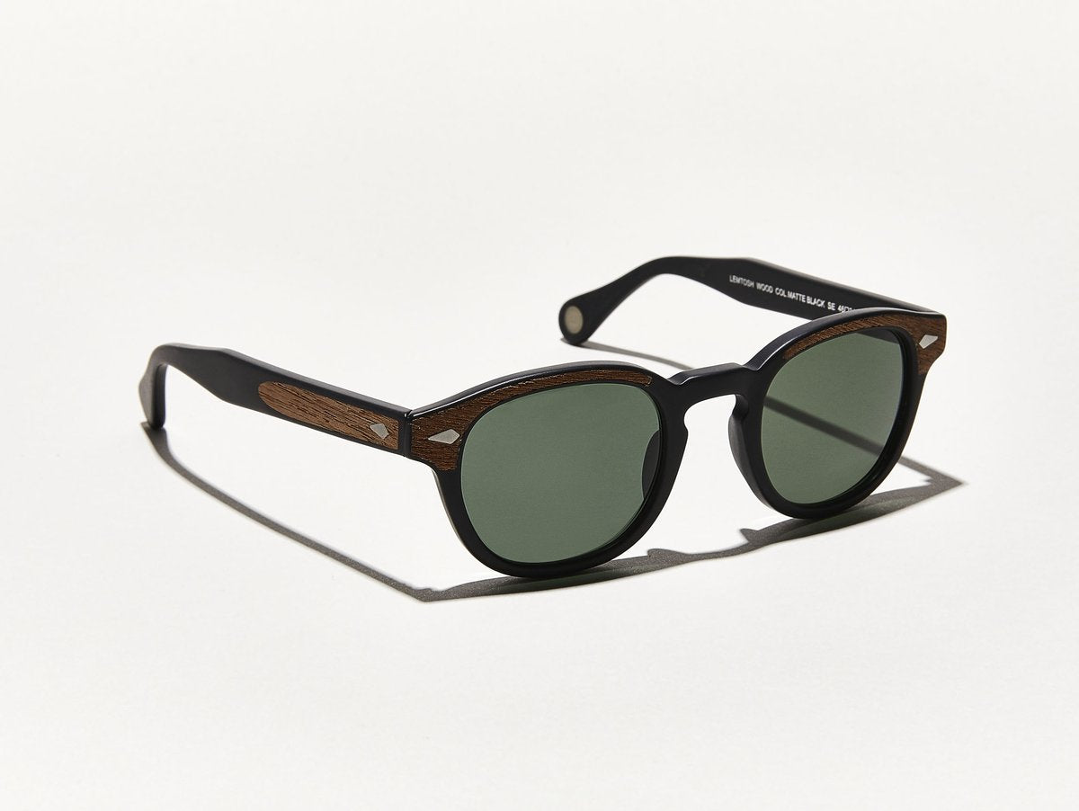 Alexander Daas - Moscot Lemtosh Sunglasses - Matte Black Wood - Side View