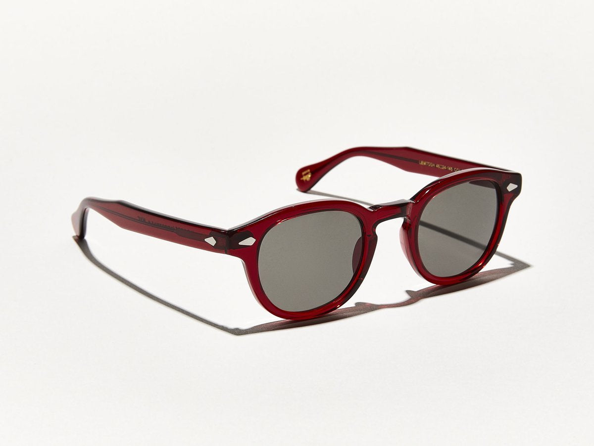 Alexander Daas - Moscot Lemtosh Sunglasses - Ruby &amp; Grey - Side View