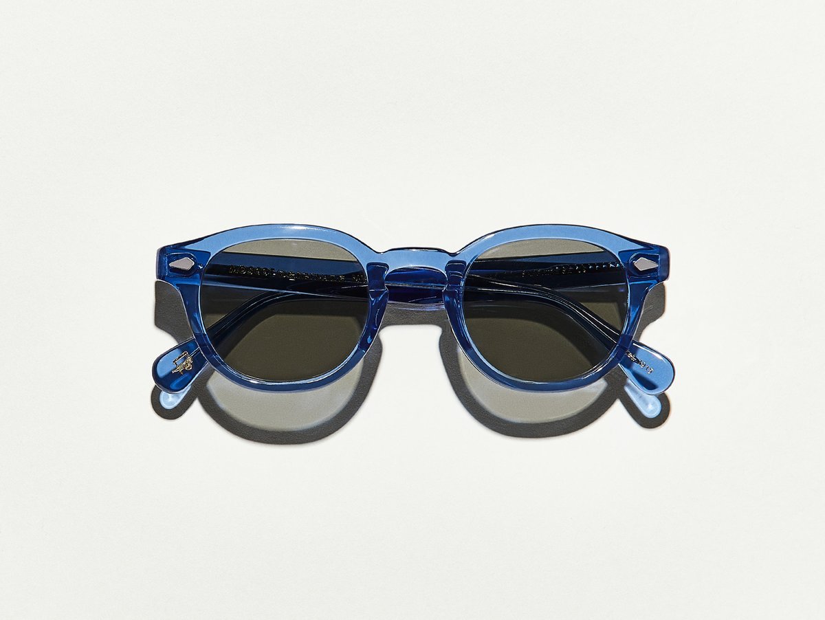 Alexander Daas - Moscot Lemtosh Sunglasses - Sapphire &amp; Grey - Front View