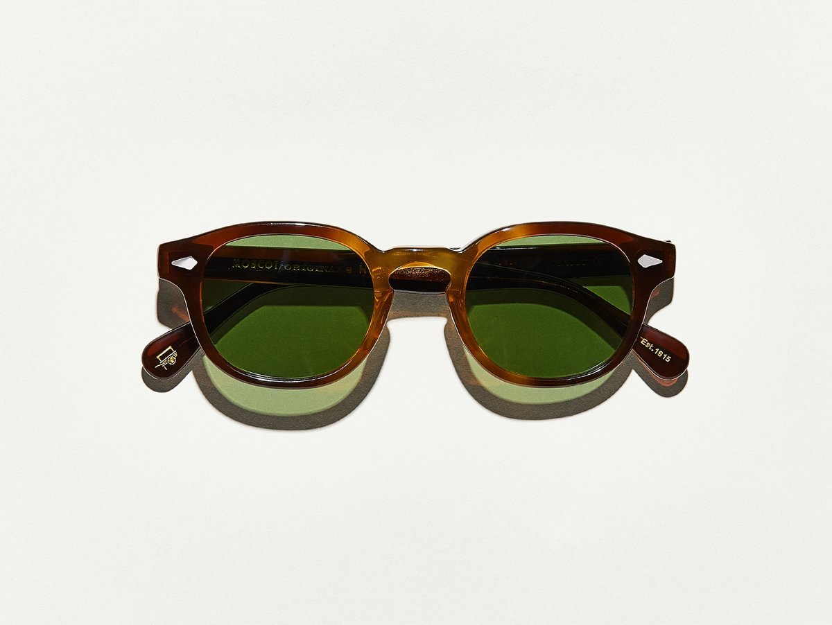 Alexander Daas - Moscot Lemtosh Sunglasses - Tobacco & Calibar Green - Front View