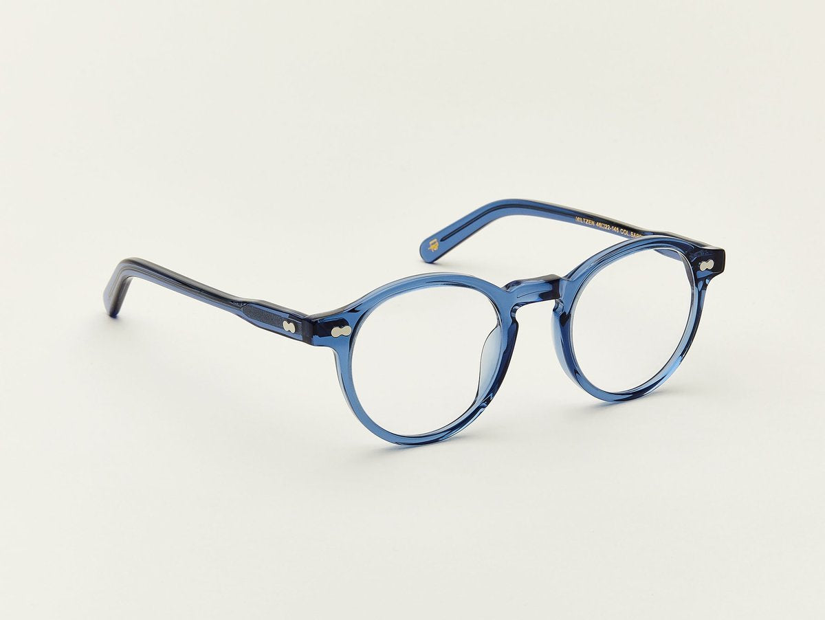 Alexander Daas - Moscot Miltzen Eyeglasses - Sapphire - Side View