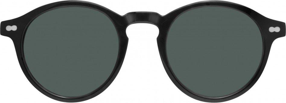 Alexander Daas - Moscot Miltzen Sunglasses - Black G15 - Front View