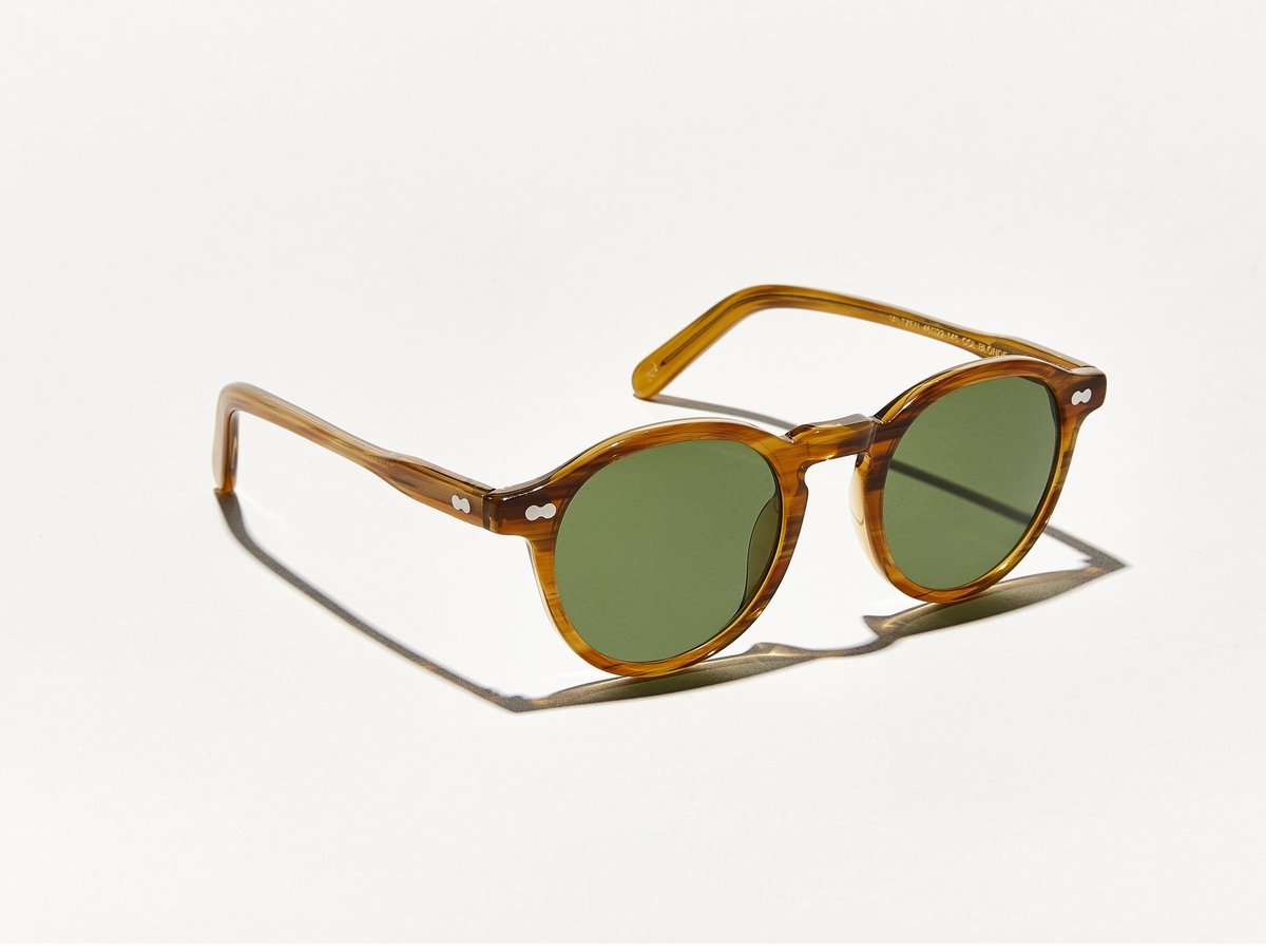 Alexander Daas - Moscot Miltzen Sunglasses - Blonde & Caliber Green - Side View