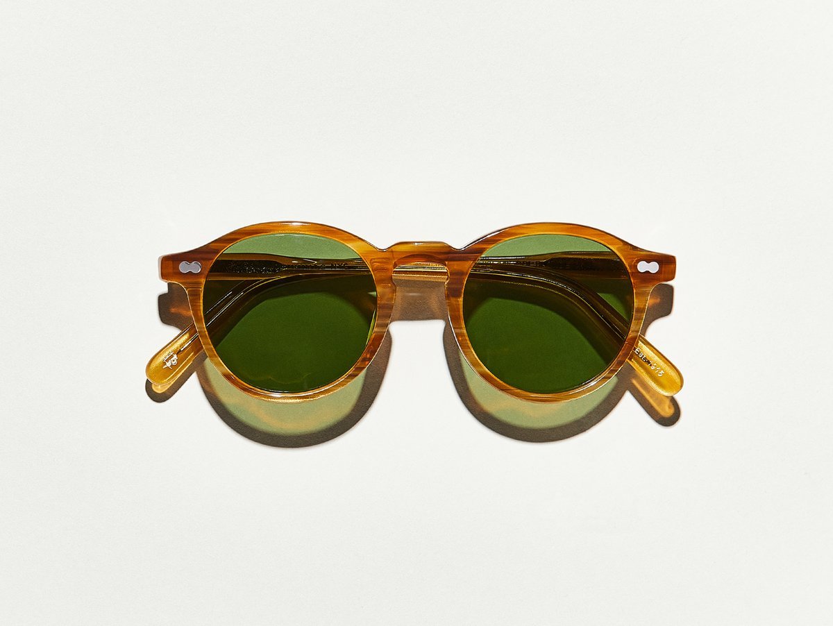 Alexander Daas - Moscot Miltzen Sunglasses - Blonde & Caliber Green - Front View