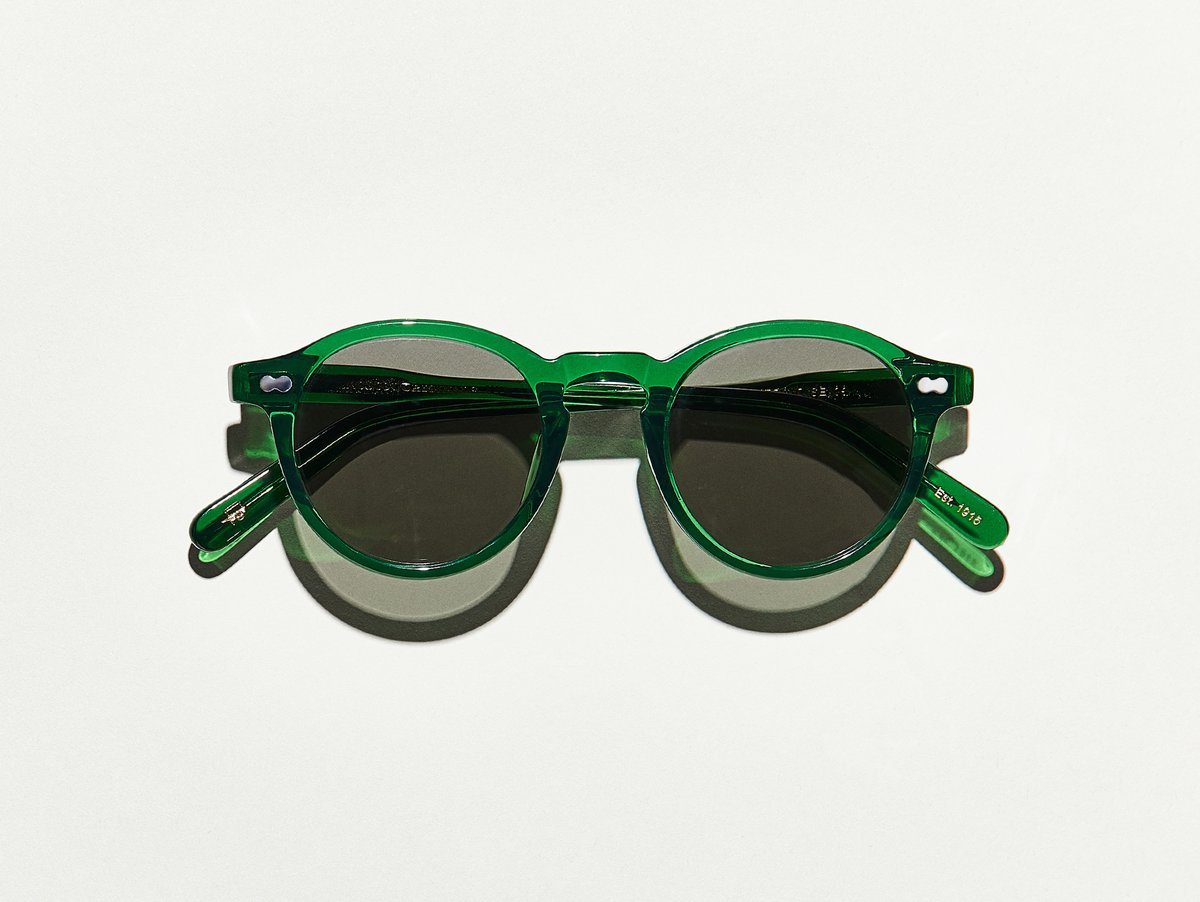 Alexander Daas - Moscot Miltzen Sunglasses - Emerald & Grey - Front View